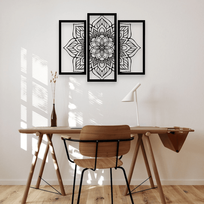 Mandala Flower Wall Art Set Wall Decor Whimsic 