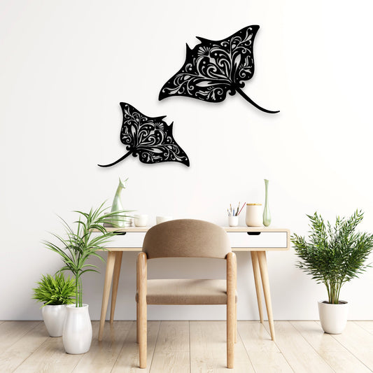 Filigree Manta Ray Wall Art