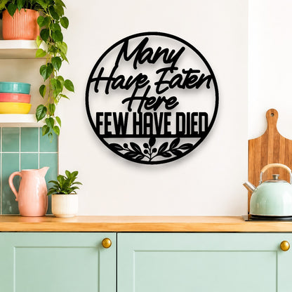 The Kitchen Disclaimer Wall Art