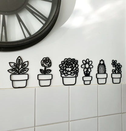 Mini Plant Pots Wall Art Whimsic 