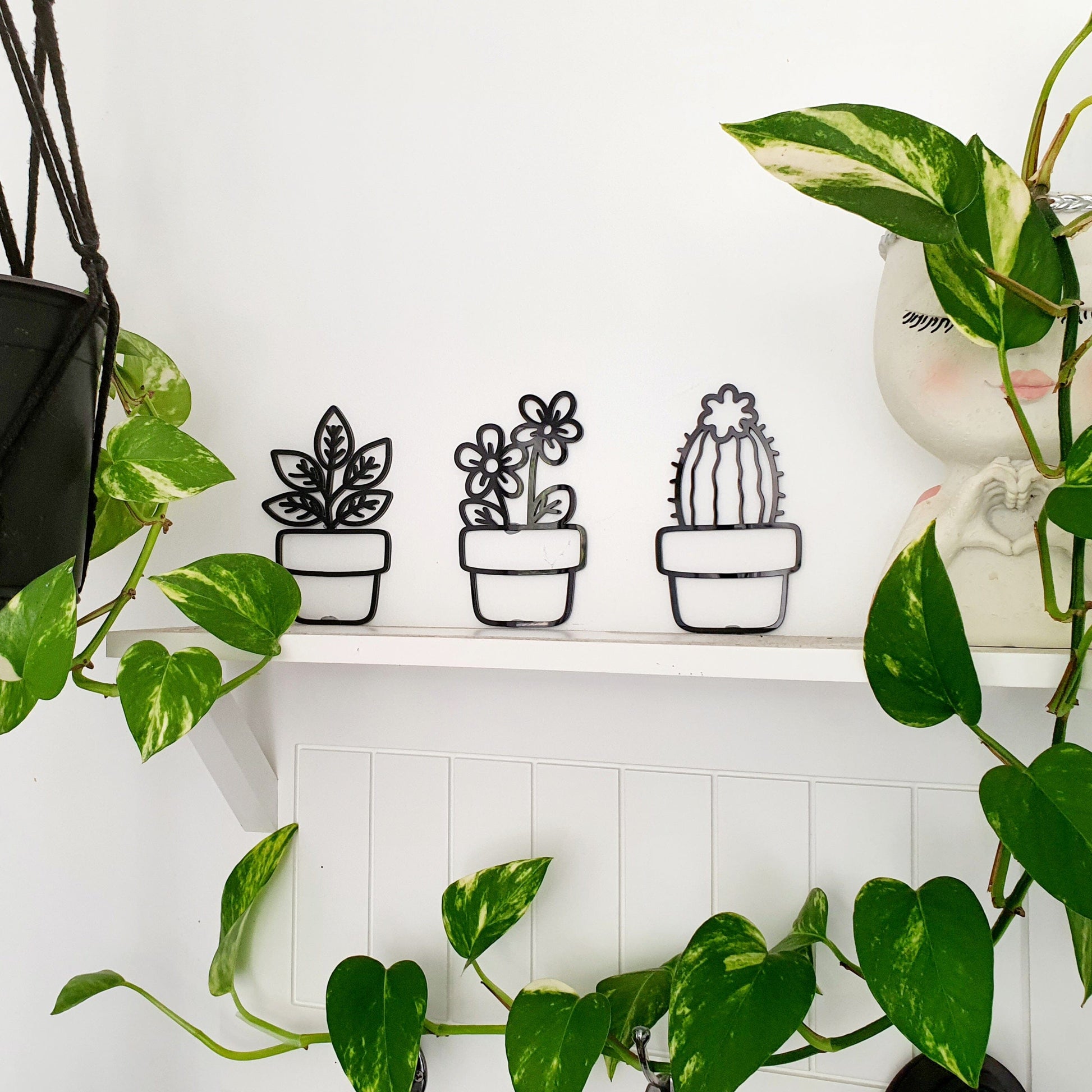 Mini Plant Pots Wall Art Whimsic 