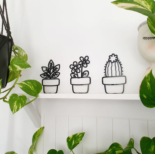 Mini Plant Pots Wall Art Whimsic 