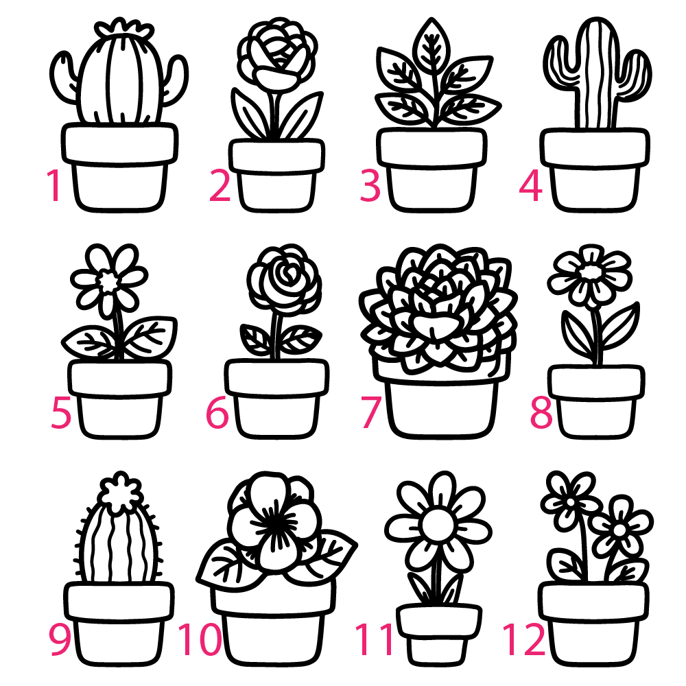 Mini Plant Pots Wall Art Whimsic 
