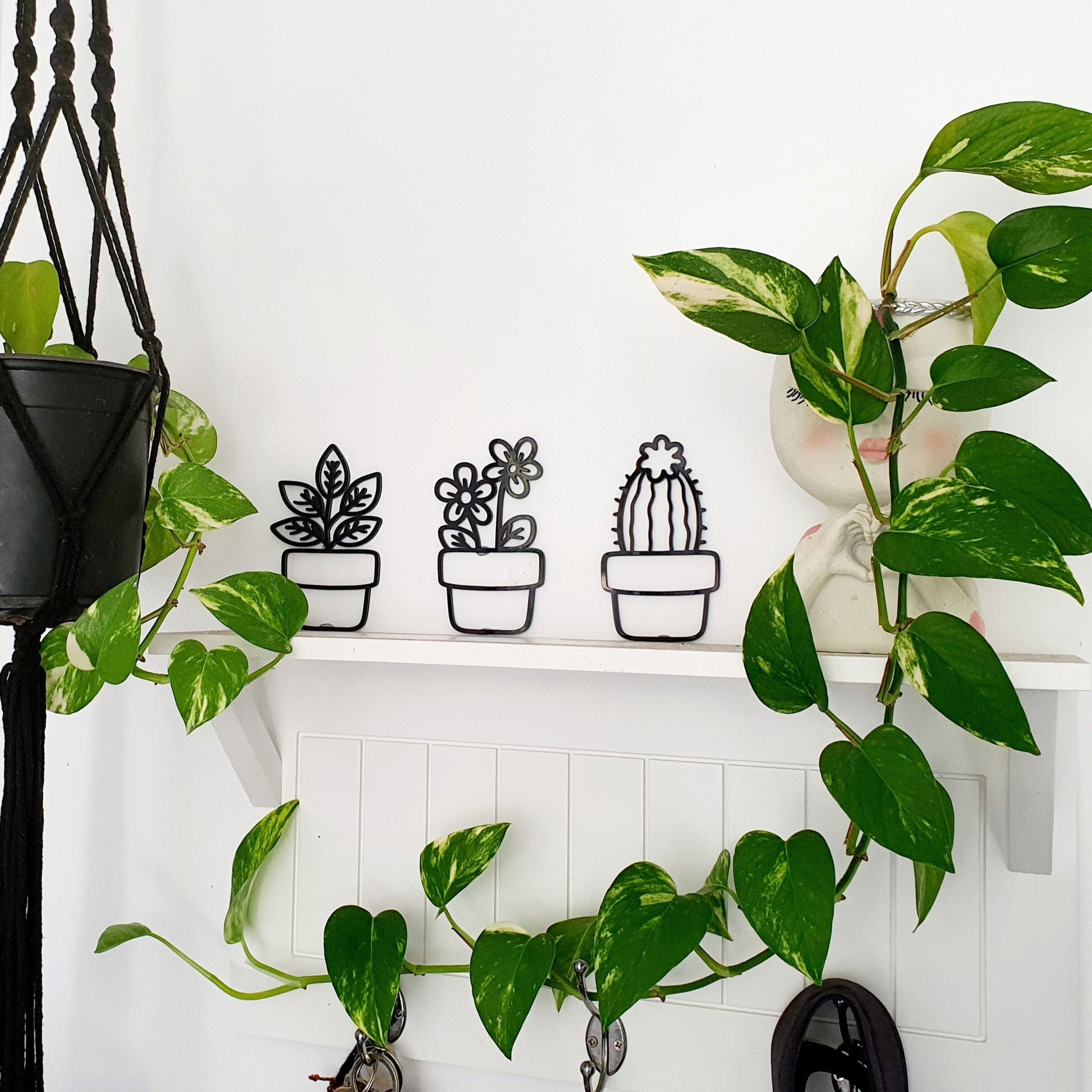 Mini Plant Pots Wall Art Whimsic 