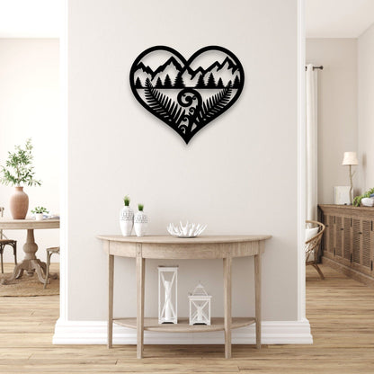 Mountain Fern Heart Decor Whimsic 