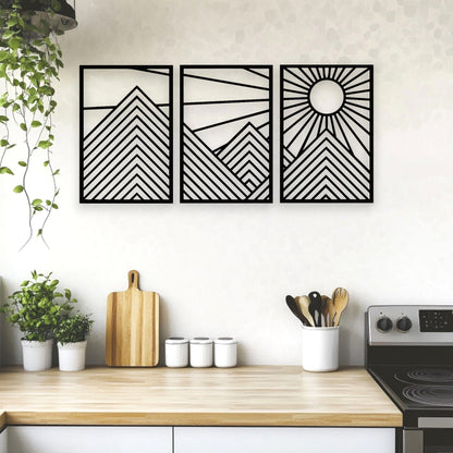 Mountain & Sunshine Wall Art Set Wall Decor Whimsic 