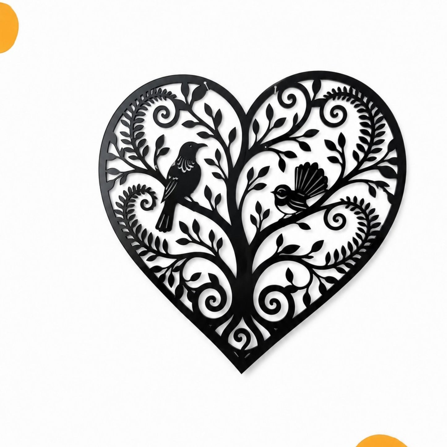 Koru Tree of Life Heart Wall Art