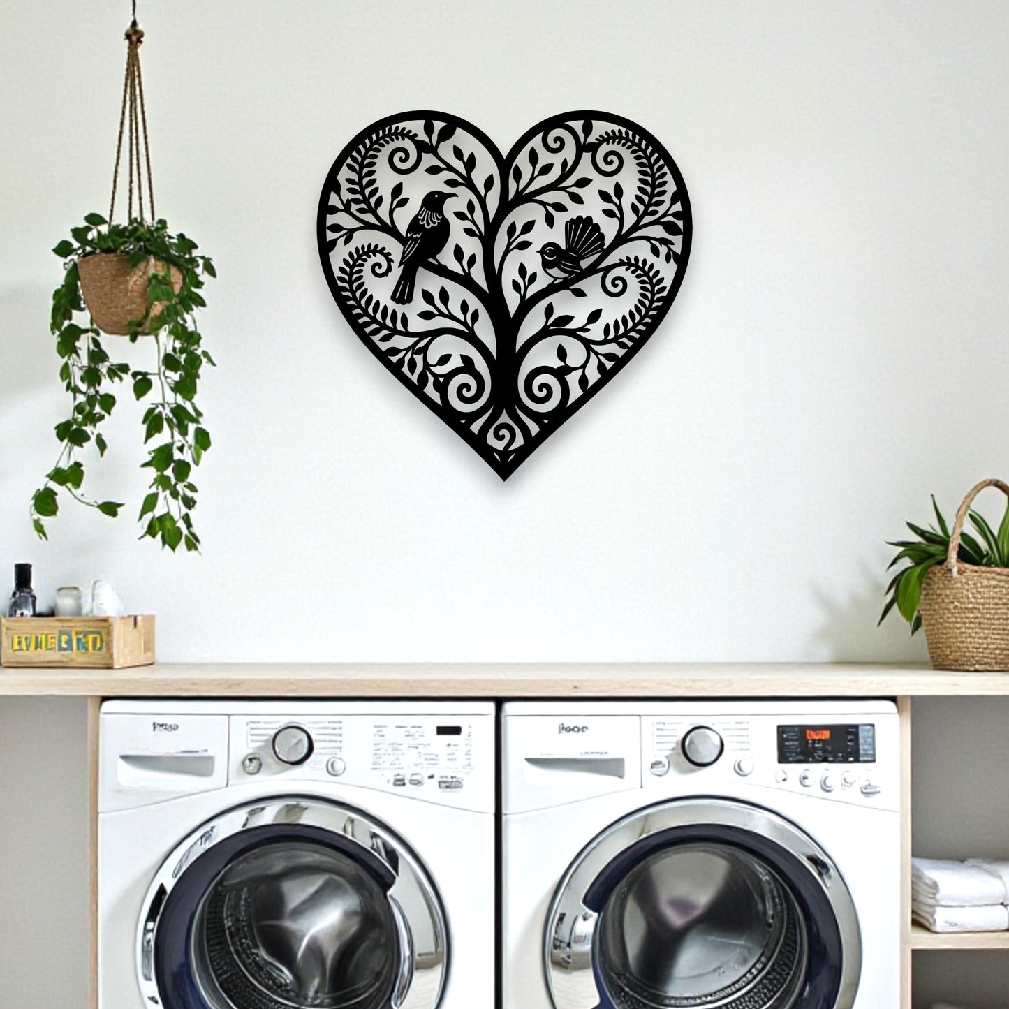 Koru Tree of Life Heart Wall Art