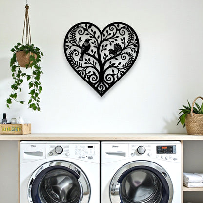 Koru Tree of Life Heart Wall Art