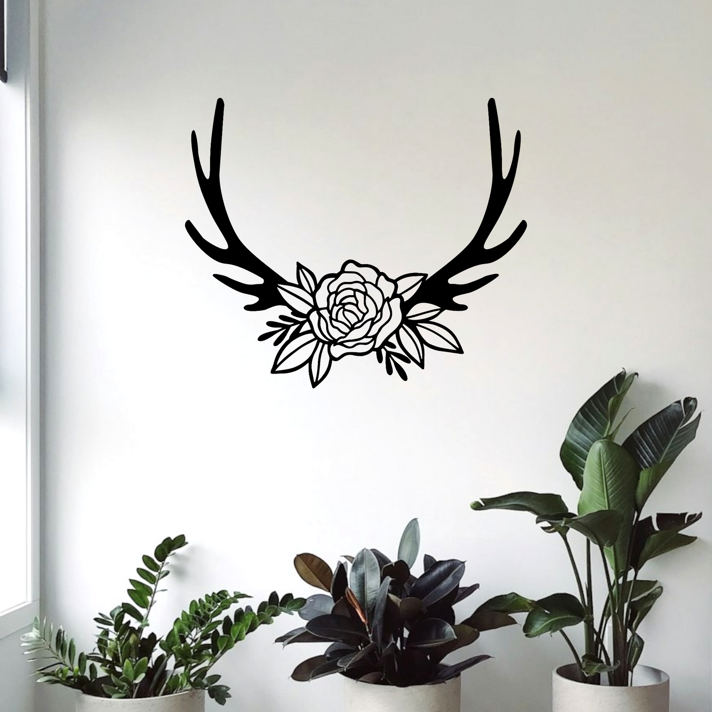 Floral Antler Wall Art