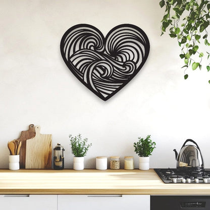 Ocean Wave Heart Wall Decor Whimsic 