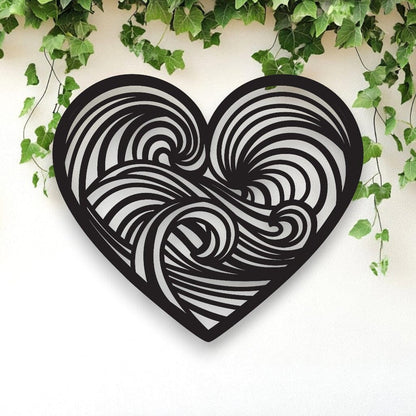 Ocean Wave Heart Wall Decor Whimsic 