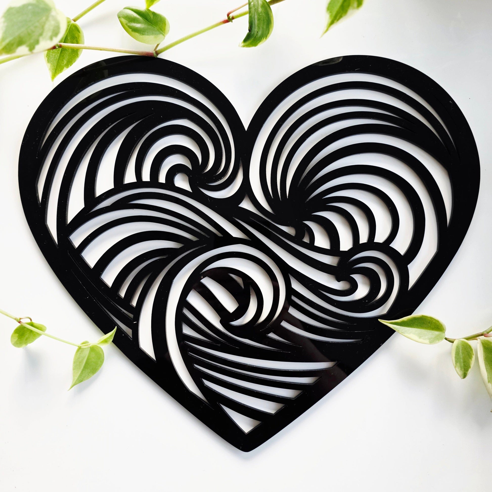 Ocean Wave Heart Wall Decor Whimsic 