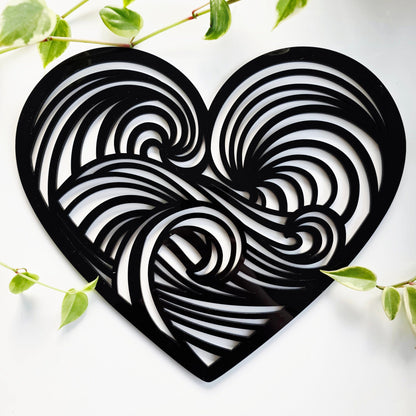 Ocean Wave Heart Wall Decor Whimsic 