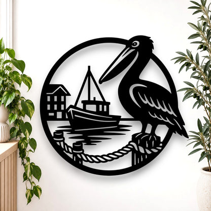 Harbour Pelican Wall Art