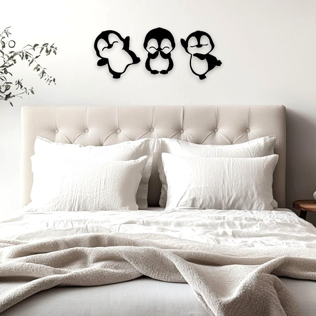 Cute Penguin Wall Art Set