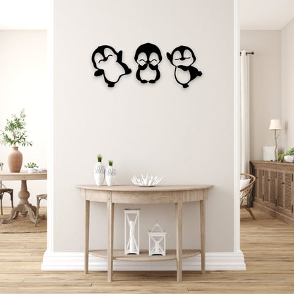 Cute Penguin Wall Art Set