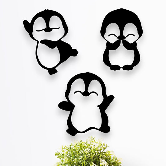 Cute Penguin Wall Art Set