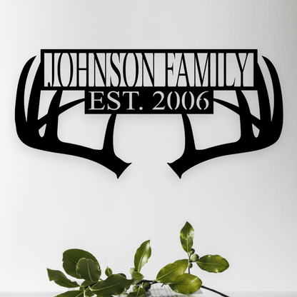 Personalised Antlers Wall Art Wall Decor Whimsic 