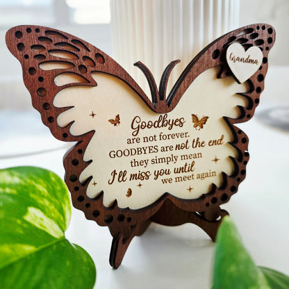 Personalised Butterfly Memorial Plaque Whimsic 