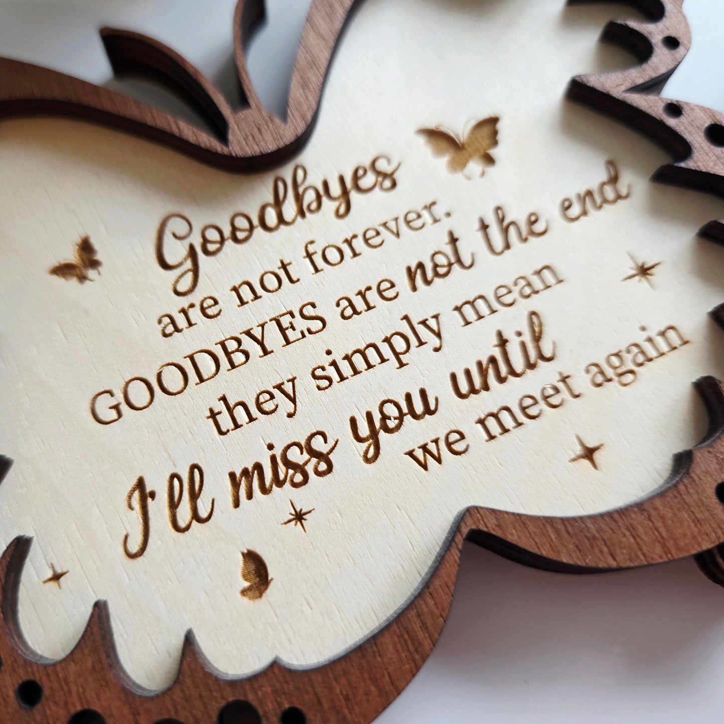 Personalised Butterfly Memorial Plaque Whimsic 
