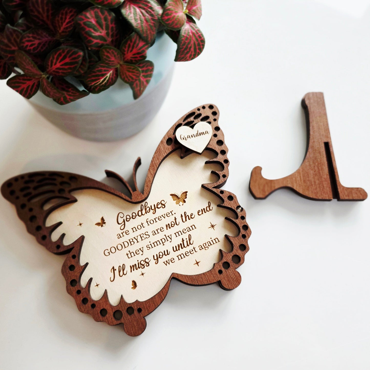 Personalised Butterfly Memorial Plaque Whimsic 