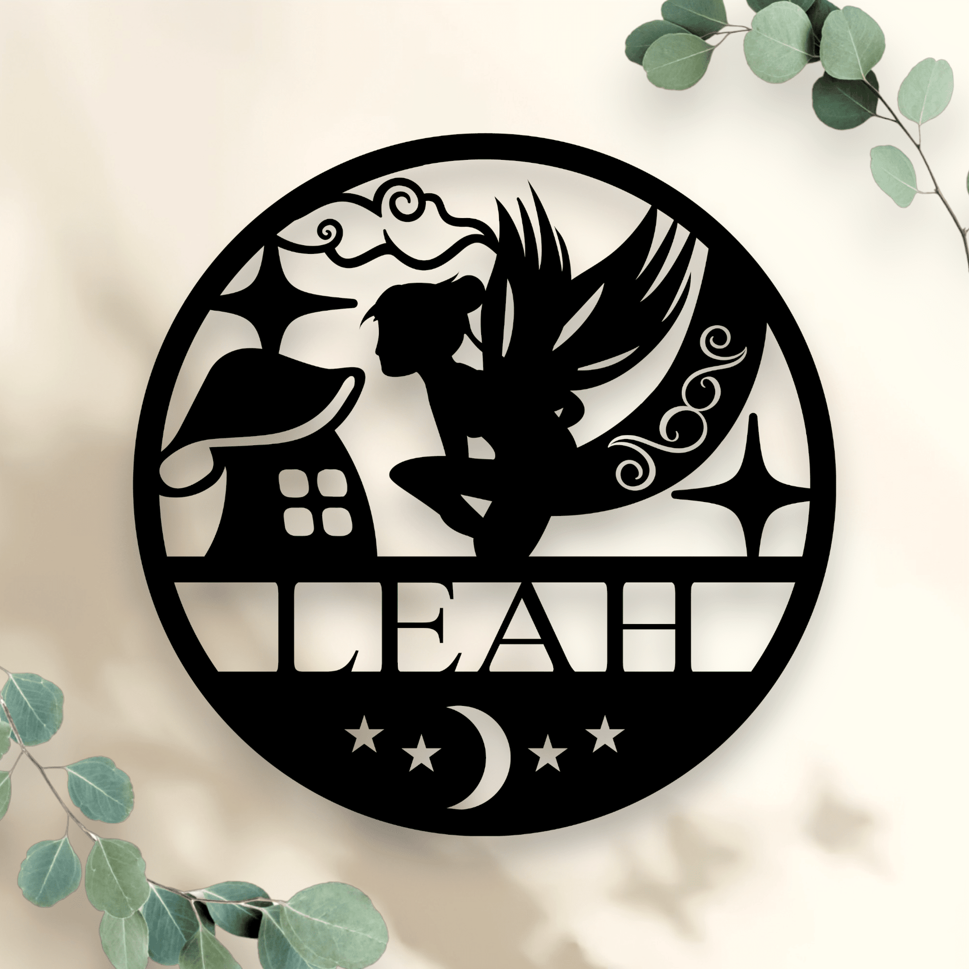 Personalised Fairy Name Round Whimsic 