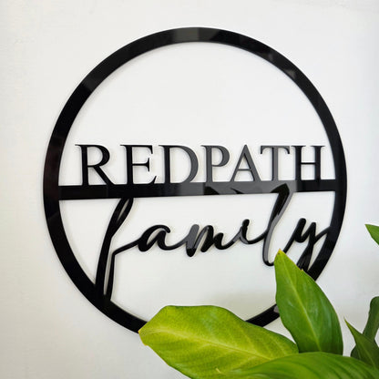 Personalised Family Name Round Whimsic 