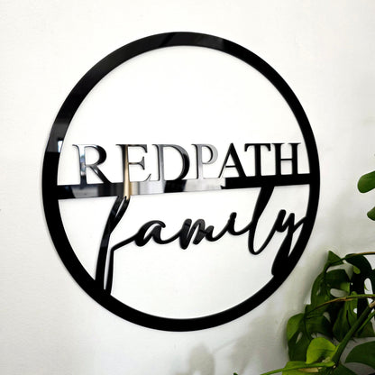 Personalised Family Name Round Whimsic 