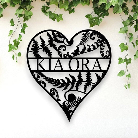 Personalised Fern Heart Wall Art Whimsic 