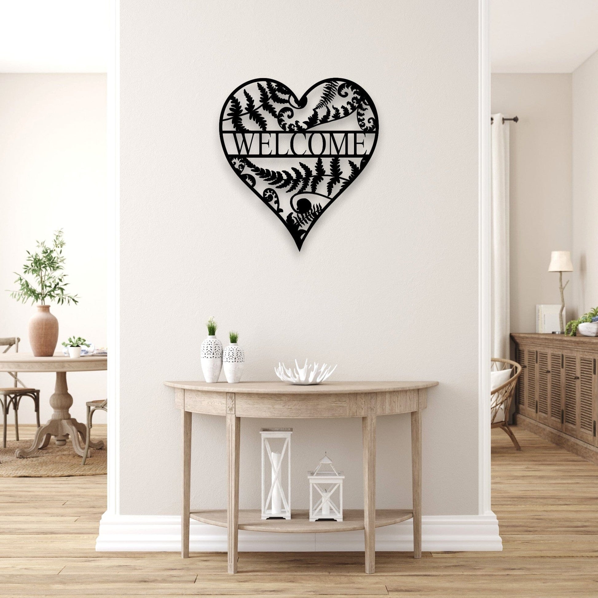 Personalised Fern Heart Wall Art Whimsic 