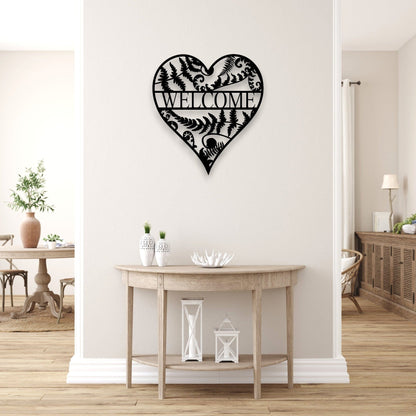 Personalised Fern Heart Wall Art Whimsic 