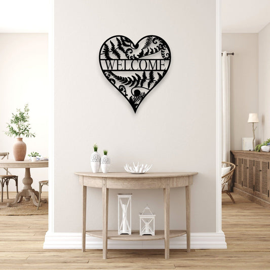 Personalised Fern Heart Wall Art Whimsic 