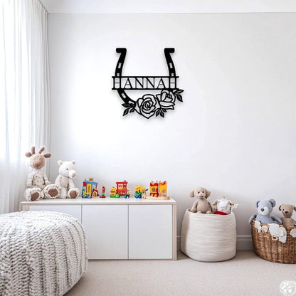 Personalised Floral Horse Shoe Whimsic 