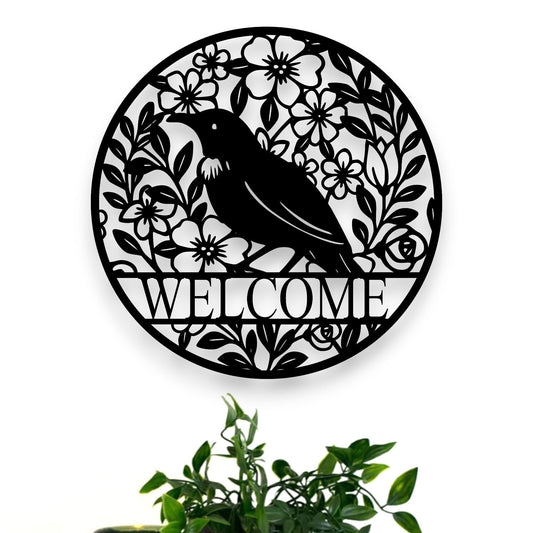 Personalised Floral Tui Round Wall Décor Whimsic 