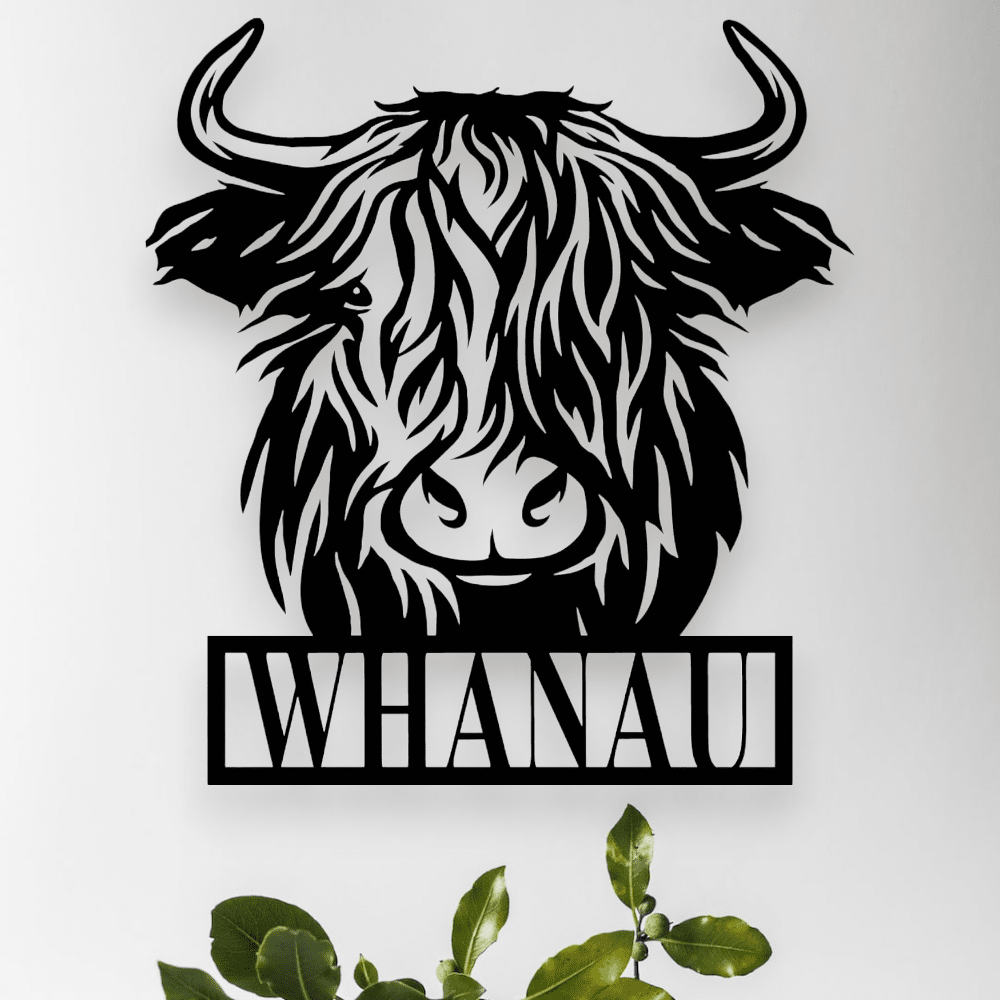 Personalised Highland Cow Wall Art Whimsic 