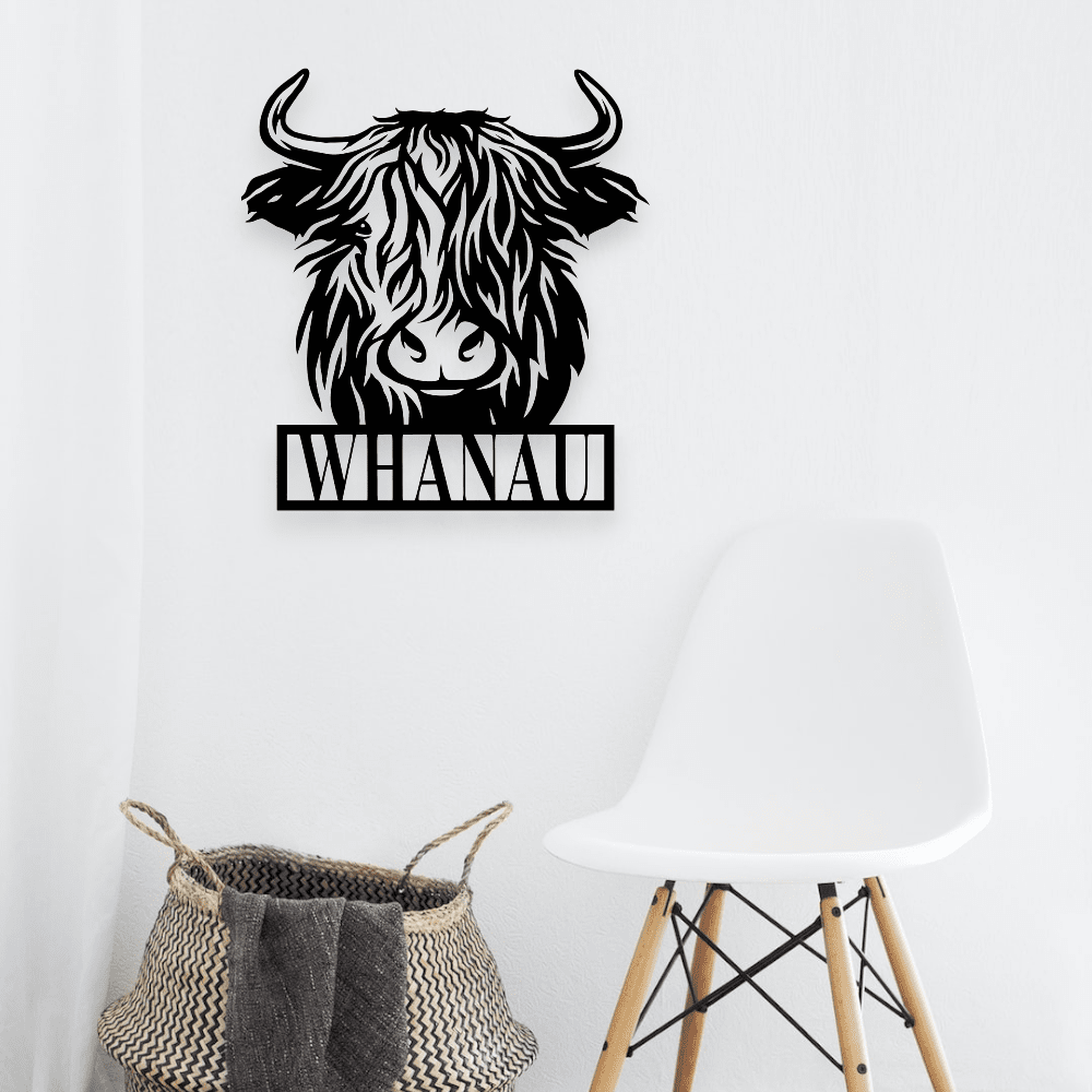 Personalised Highland Cow Wall Art Whimsic 
