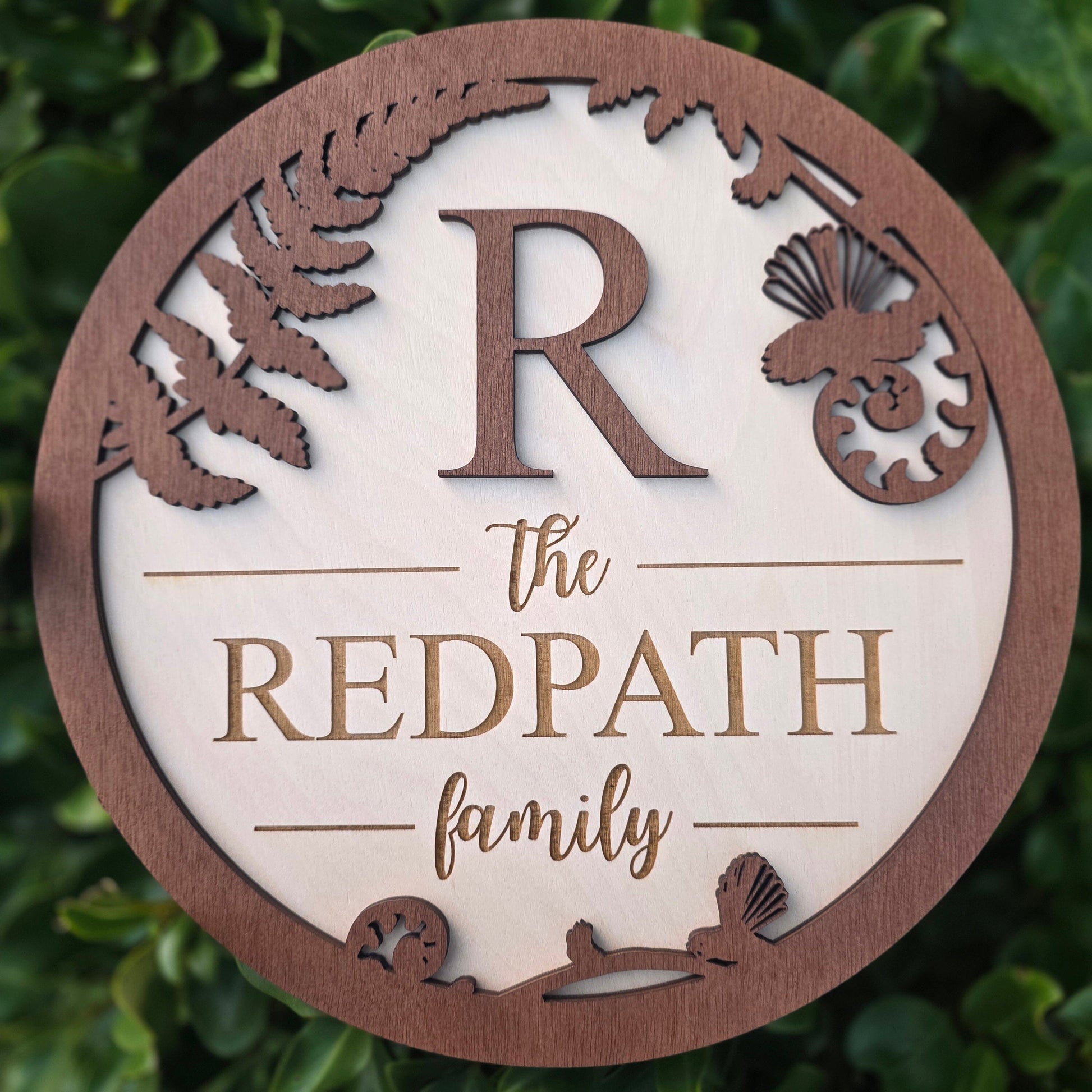 Personalised Kiwiana Family Round Whimsic 