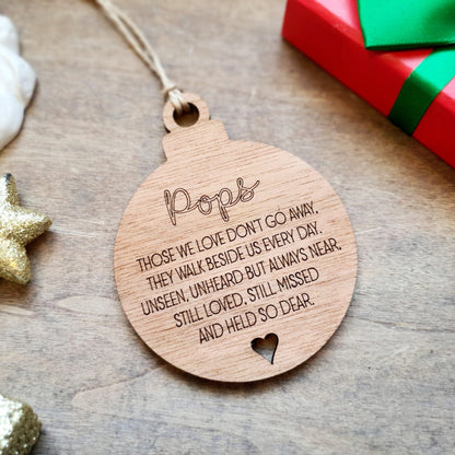 Personalised Memorial Ornament Whimsic Stained Wood 
