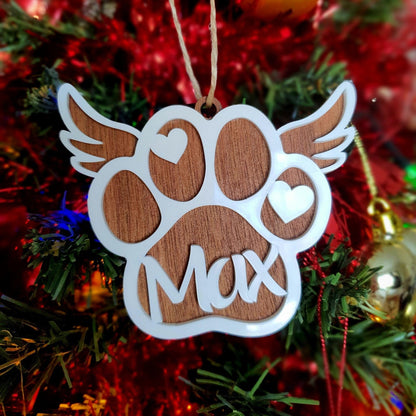 Personalised Paw Memorial Ornament Whimsic 