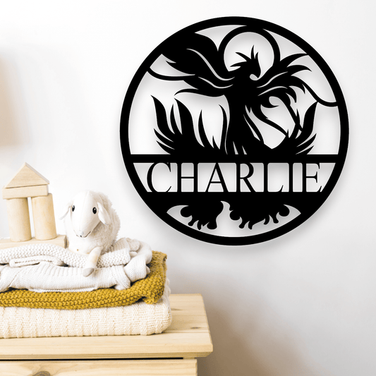 Personalised Phoenix Name Round Whimsic 