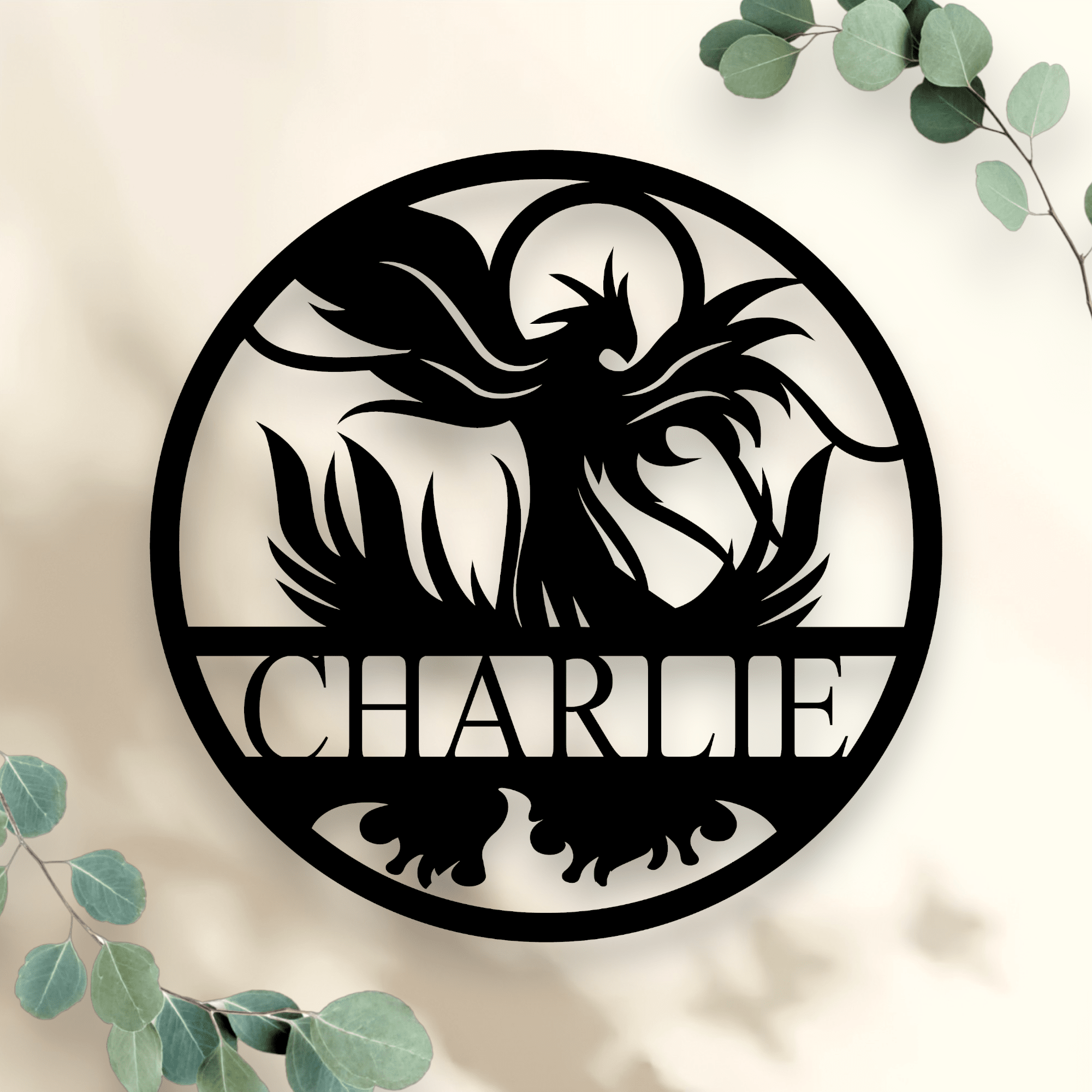 Personalised Phoenix Name Round – Whimsic