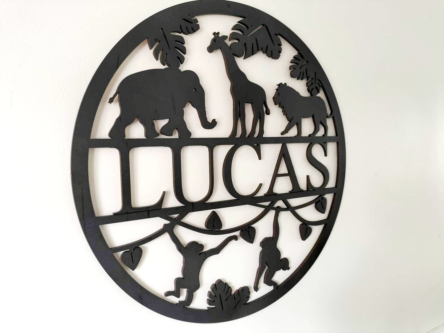 Personalised Safari Name Round Whimsic 
