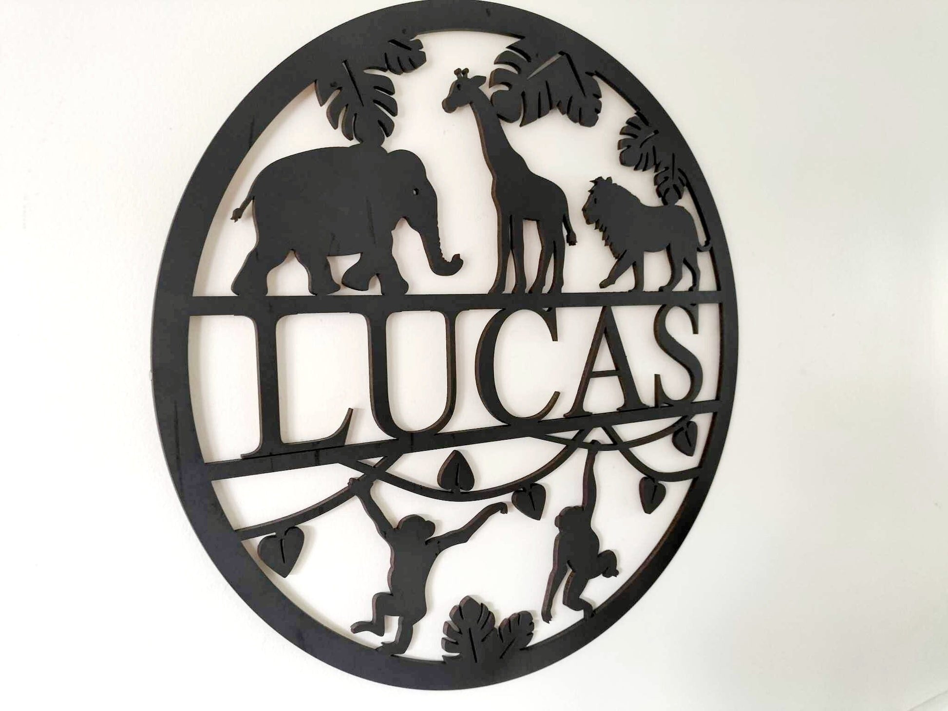 Personalised Safari Name Round Whimsic 