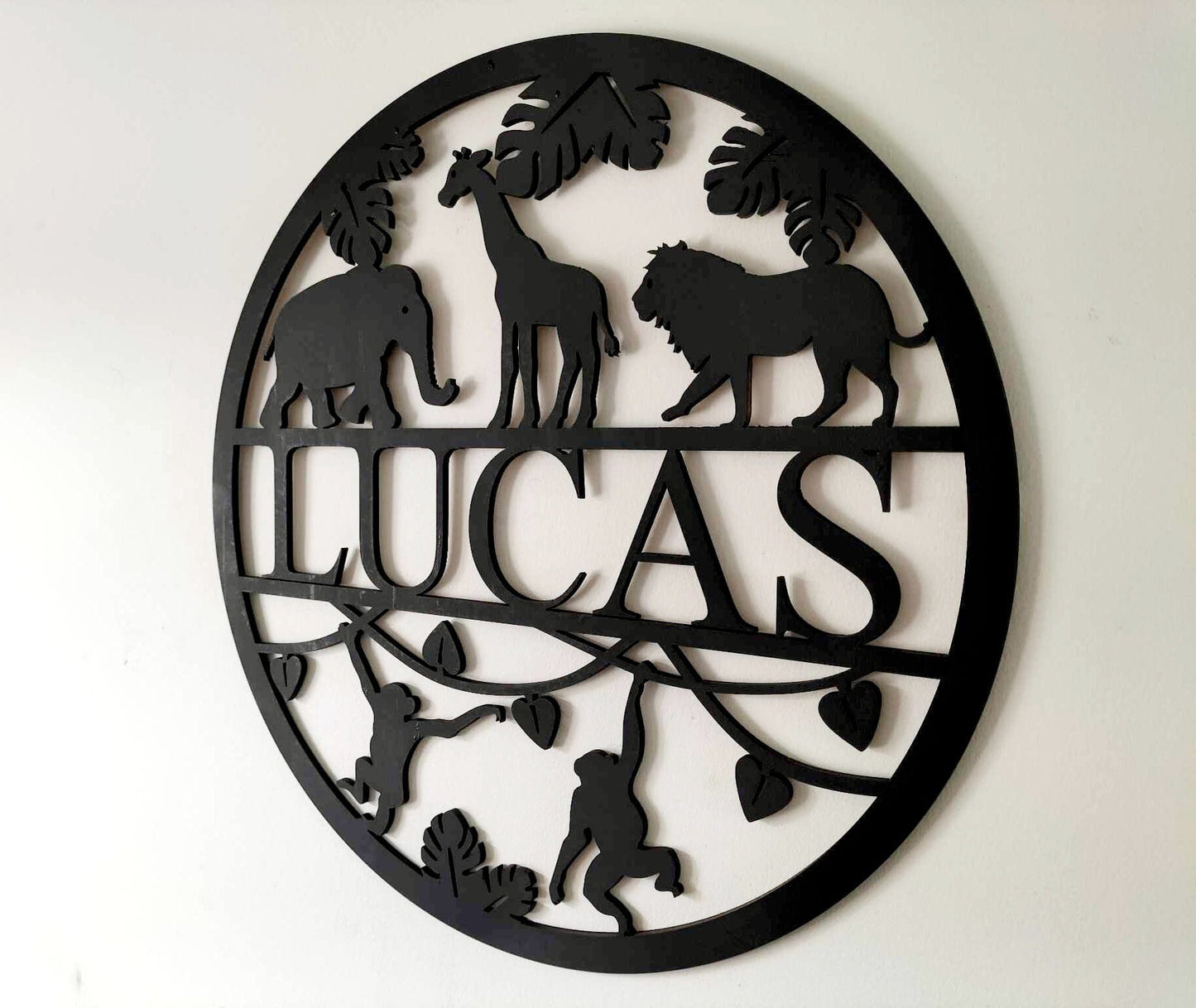 Personalised Safari Name Round Whimsic 