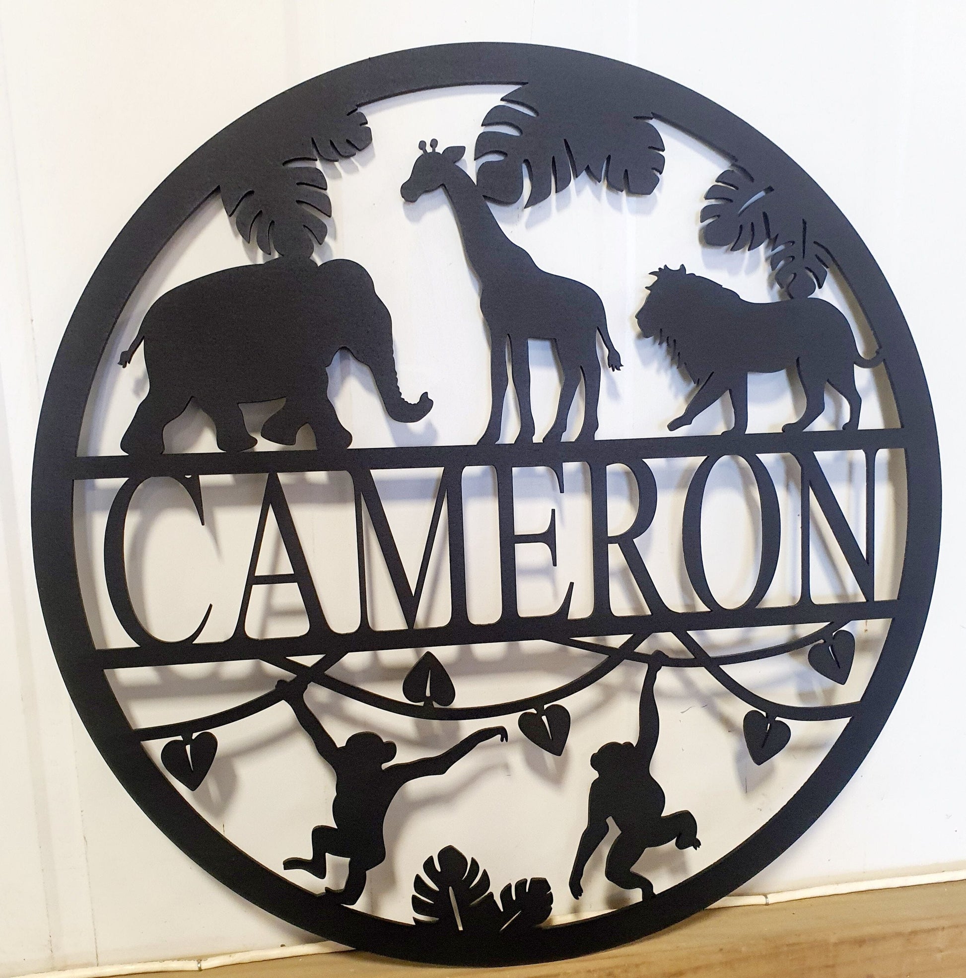 Personalised Safari Name Round Whimsic 
