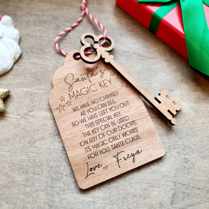 Personalised Santa's Magic Key Whimsic Stained Wood 