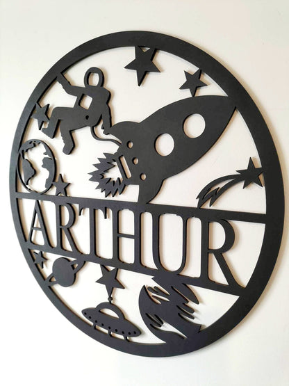 Personalised Space Name Round Whimsic 