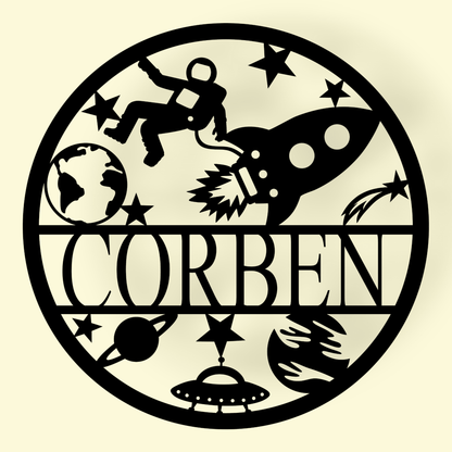 Personalised Space Name Round Whimsic 
