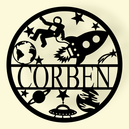 Personalised Space Name Round Whimsic 